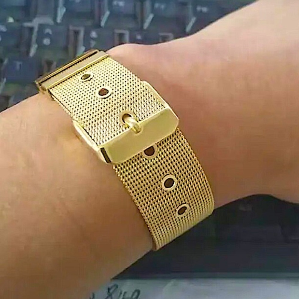 Gold Plated Belt Buckle Unisex Bracelet